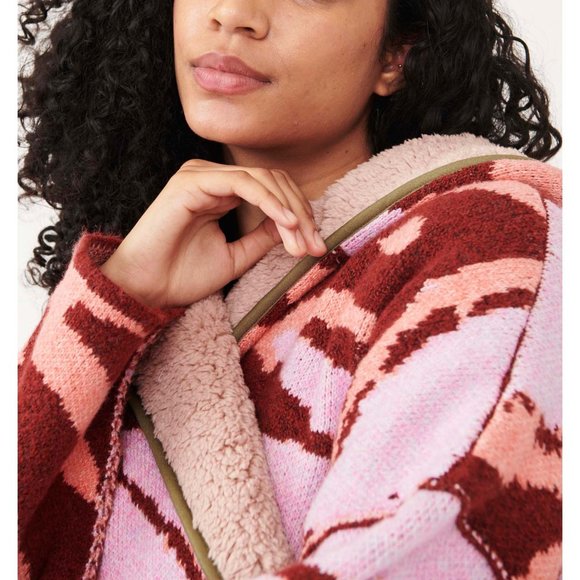 🎉LAST CHANCE🎉 NWT Free People Winter Chill Reversible Cardi / Orchid Rose - Picture 4 of 7